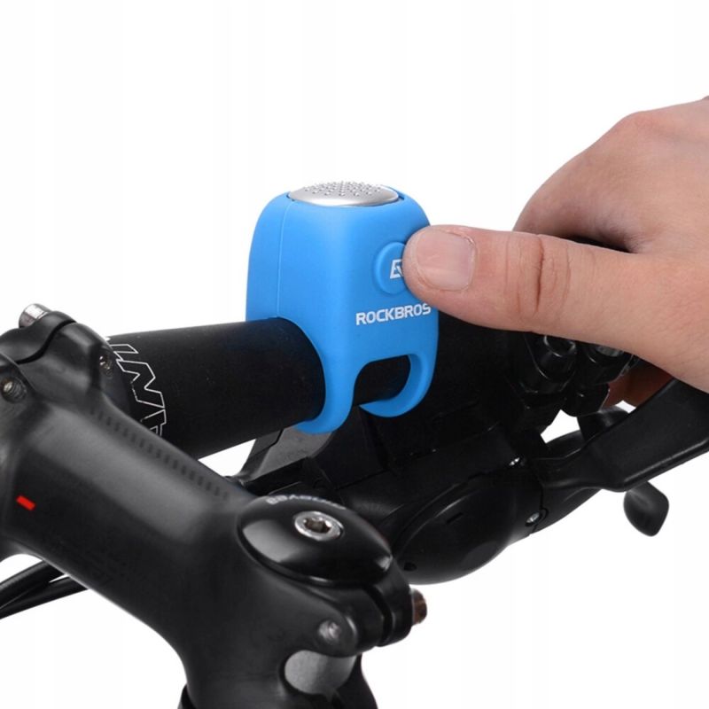 Rockbros electronic bicycle bell - blue