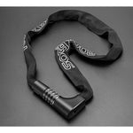 Rockbros 3230002001 bicycle lock with combination and key - black
