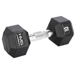 HMS HEX PRO 10 KG dumbbell fekete edzőfelszerelés 17-66-114