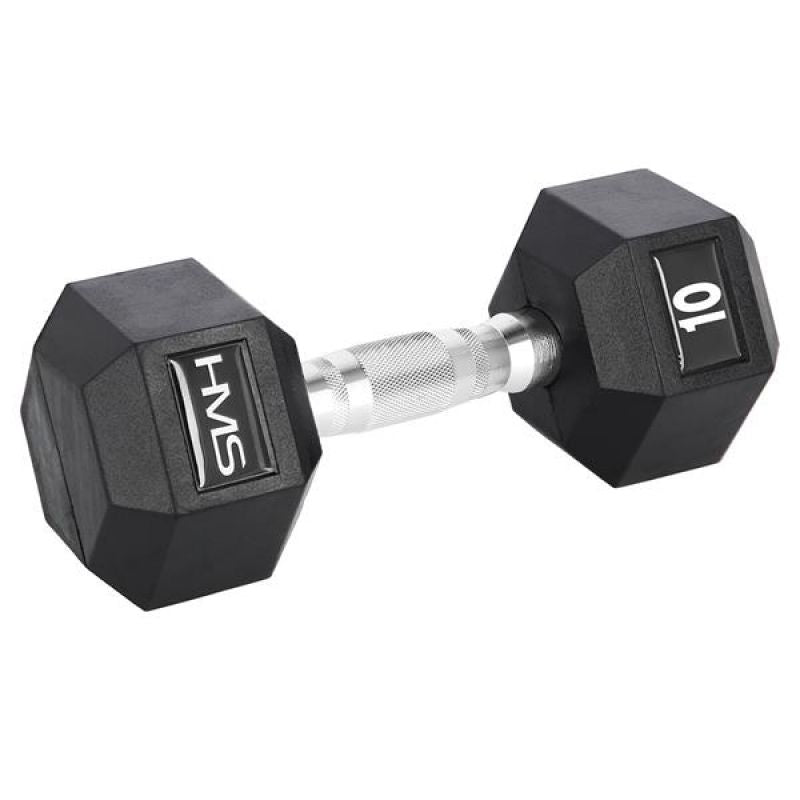 HMS HEX PRO 10 KG dumbbell fekete edzőfelszerelés 17-66-114