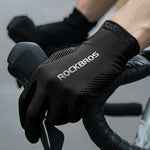Rockbros cycling gloves spring/summer/autumn, full, size: XL - black czarny \ xl kesztyű