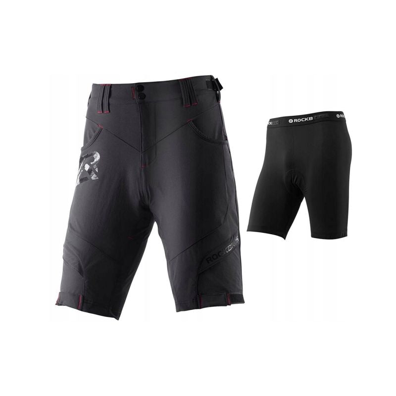 Rockbros Men's 2-in-1 Cycling 4XL fekete short