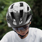 Rockbros LK-67 Youth Bike Helmet with Detachable Visor 54–58 cm - Gray szary helmets, lights