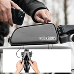 Rockbros 30120045003 ROAD TO SKY bicycle for the top frame tube, waterproof, 0.7L - gray szary táska