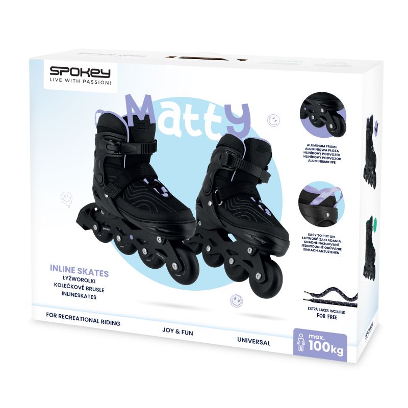 Spokey Matty SPK-943452 roller skates size 39-42 Szabadidő kiegészítő
