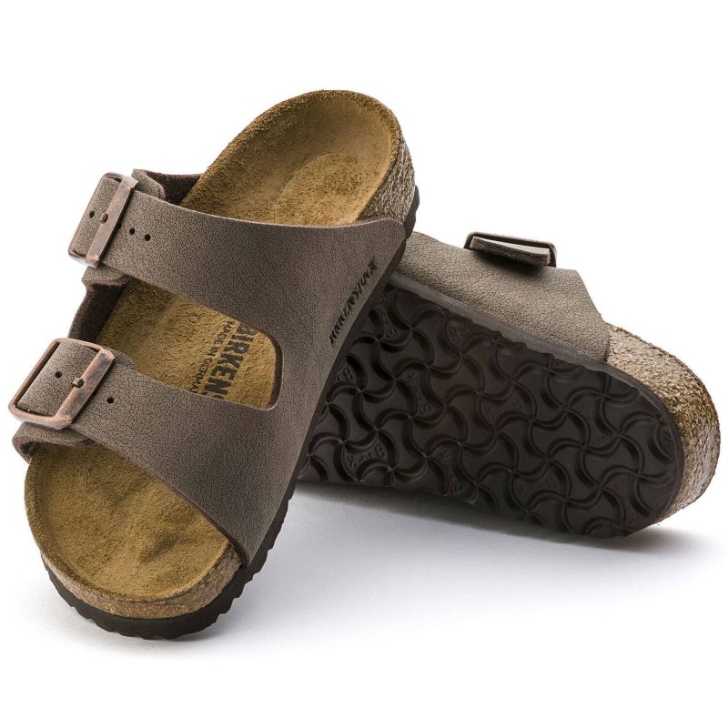 Birkenstock Arizona Kids Birko-Flor Nubuk Mocha narrow flip-flops for kids (0552893) cipő