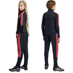 adidas Tiro 26 League Slim kids' black and red JY7115 104cm nadrág