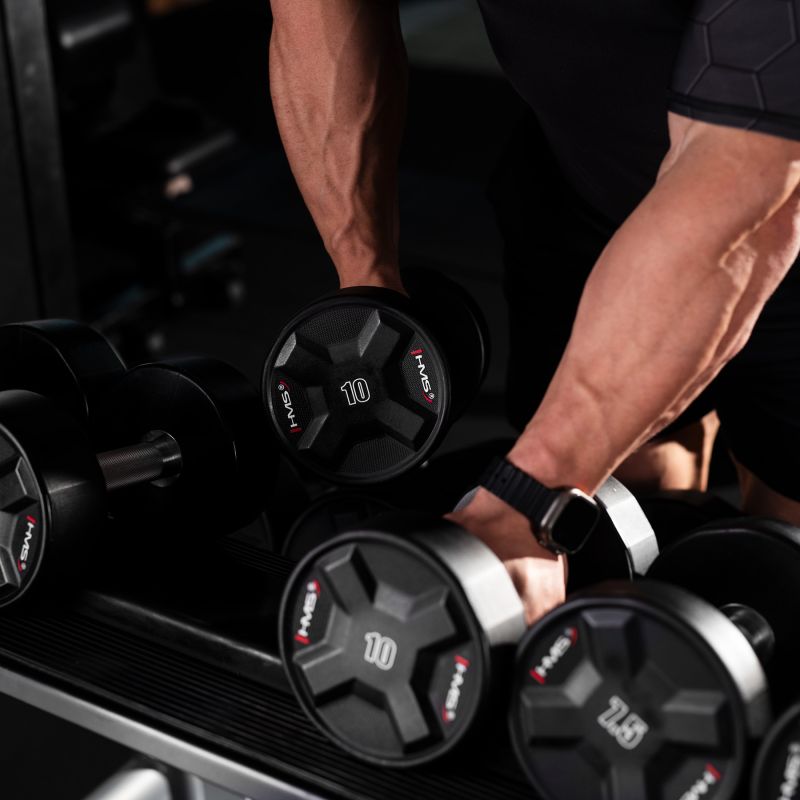 HMS HPC 10 KG POLYURETHANE Dumbbell CPU súlyzó 17-66-193