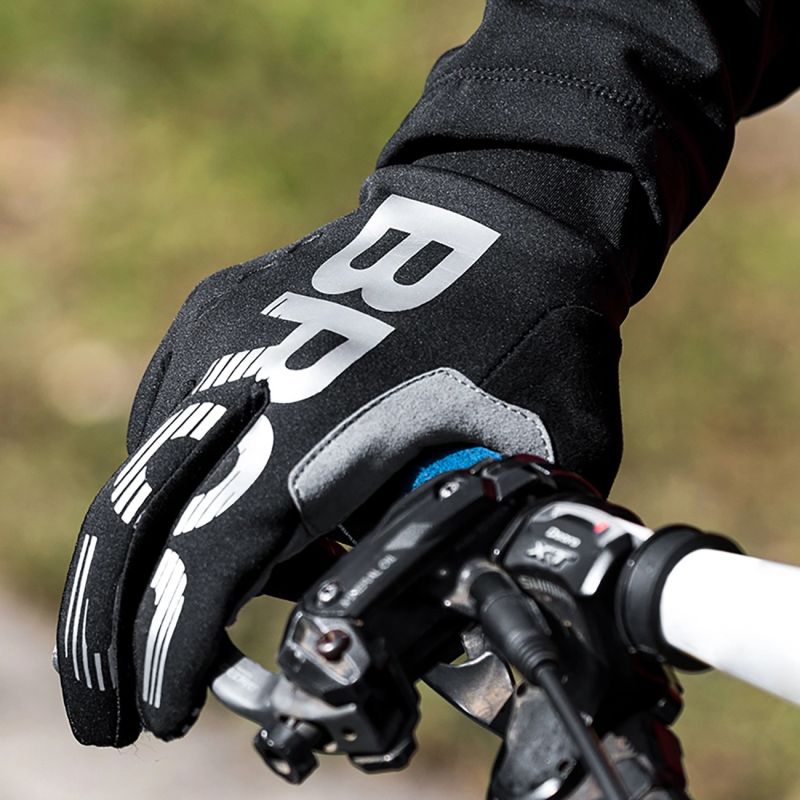 Rockbros cycling gloves, insulated, long, size: - black and gray szürke kesztyű