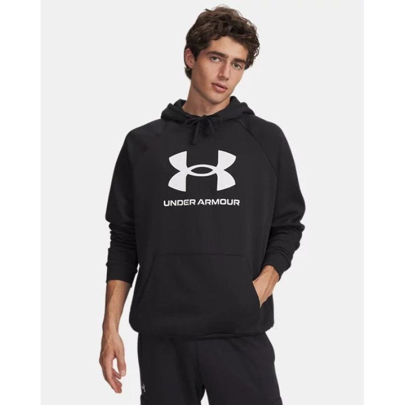 Under Armour Rival Fleece Logo Hoodie – black/white fekete kapucnis pulóver 595960