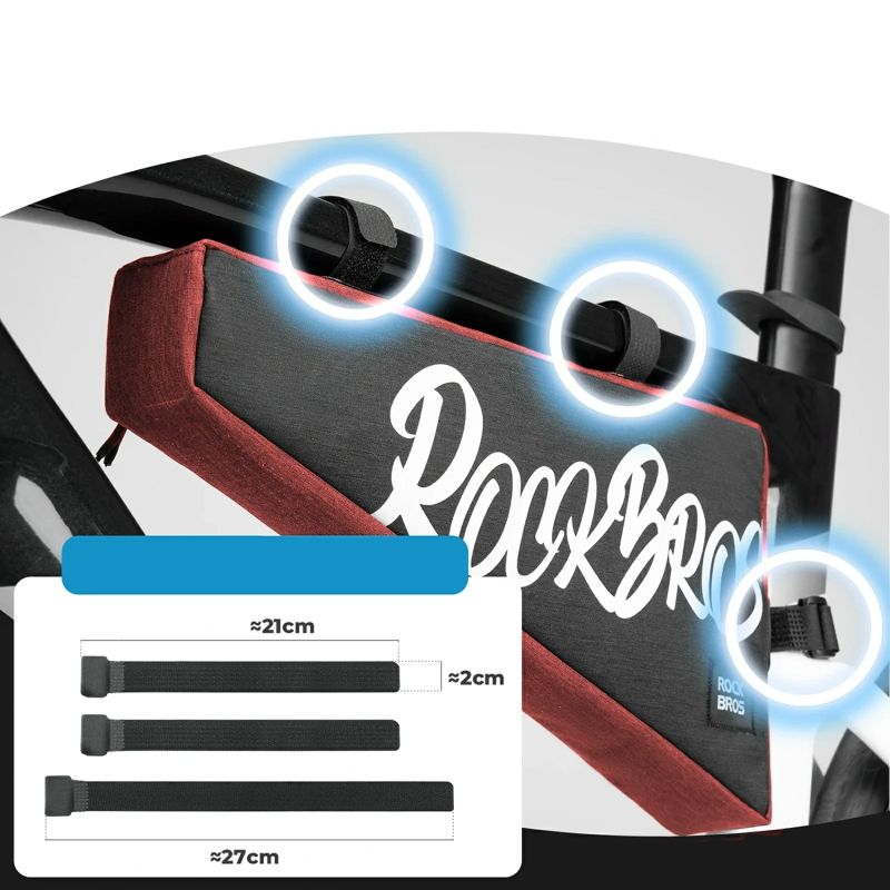 Rockbros G008 Flash Journey Triangle – XL, Red czarny || czerwony hátizsák 5907769384219-211929