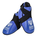 MASTERS FIGHT EQUIPMENT OSK-1 leather foot protectors (WAKO APPROVED) piros védőfelszerelés 03041-02M