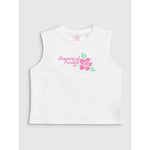 4F Girls' sleeveless T-shirt with print póló