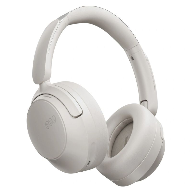 head QCY H3S Wireless On-Ear Headphones with LDAC and ANC Noise Cancellation - White biały headsets