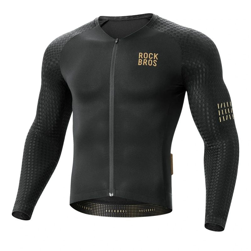 Rockbros Diamond Long Sleeve Cycling Jersey Size XS - Black czarny \ xs póló