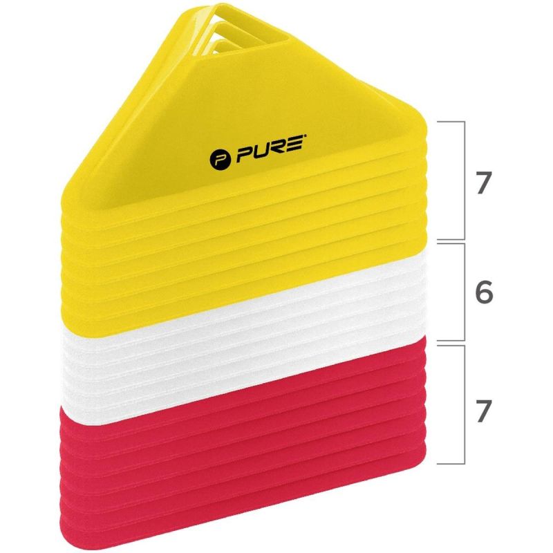 Pure 2 Improve Cones, Cones, Training Markers 20 Pcs for school, cones, training equipment, tags