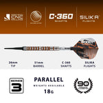 Harrows LUKE WOODHOUSE SERIES 3 darts 90% softip Egyéb