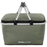 Enero Foldable Thermal Tourist Basket 24l Green Camp zöld tourist equipment, picnic baskets