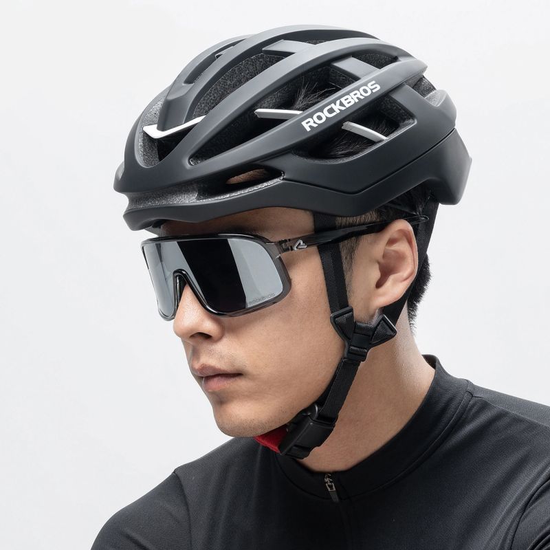Rockbros HC-58BK-L Bike Helmet 58-61 cm - Black and Gray czarny || szary \ 58-61 cm helmets, lights