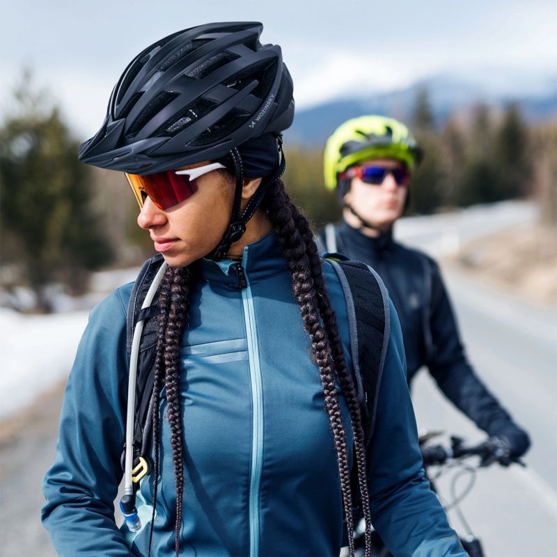 Wozinsky MTB Bike Helmet with Removable Visor and Rear USB Light L - Black czarny védőfelszerelés HT-28VCB-199833