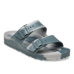 Birkenstock women's ARIZONA EVA BASALT GRAY/STONE COIN MULTI flip-flops (narrow width)