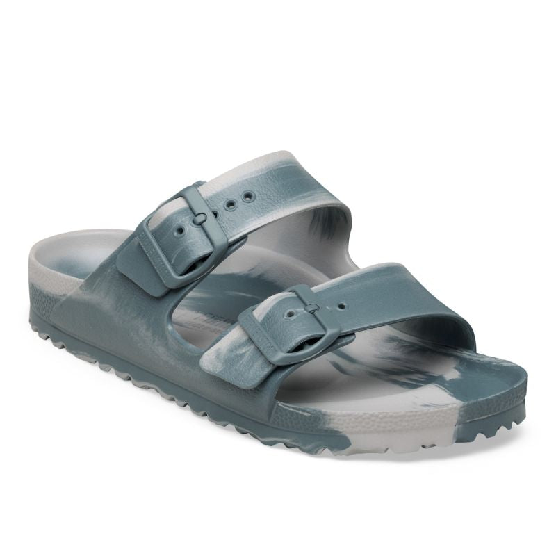 Birkenstock women's ARIZONA EVA BASALT GRAY/STONE COIN MULTI flip-flops (narrow width)