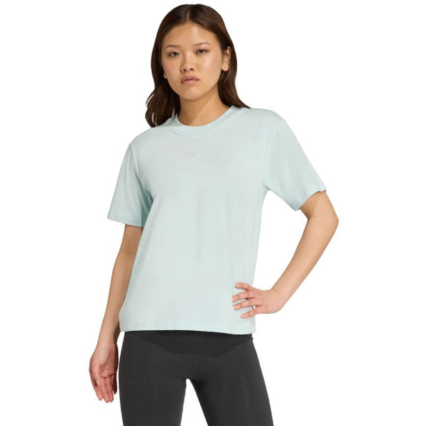 adidas Essentials Small Logo Cotton Light Blue Women's T-Shirt JY4965 Ruházat