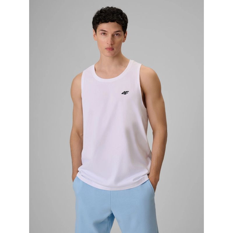 4F Men's sleeveless regular plain t-shirt póló
