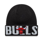 New Era NBA Chicago Bulls Wordmark Black Cuff Knit Beanie - fekete kötött sapka 60691260