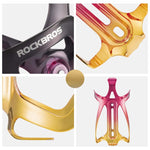 Rockbros RKL02 Aluminum Bottle Cage - Red and Gold czerwony || żółty training equipment