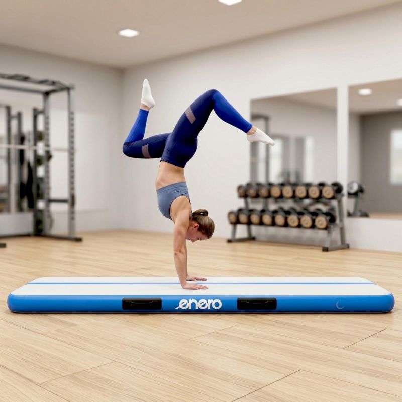 Enero Air Truck Gymnastic Mattress Mat Acrobatic Path Electric Pump kék for school, mattresses, pumps, training equipment