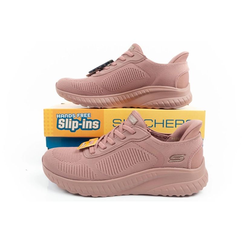 Skechers Bobs Squad-Chaos women's comfortable SLIP-INS sports shoes pink Cipő