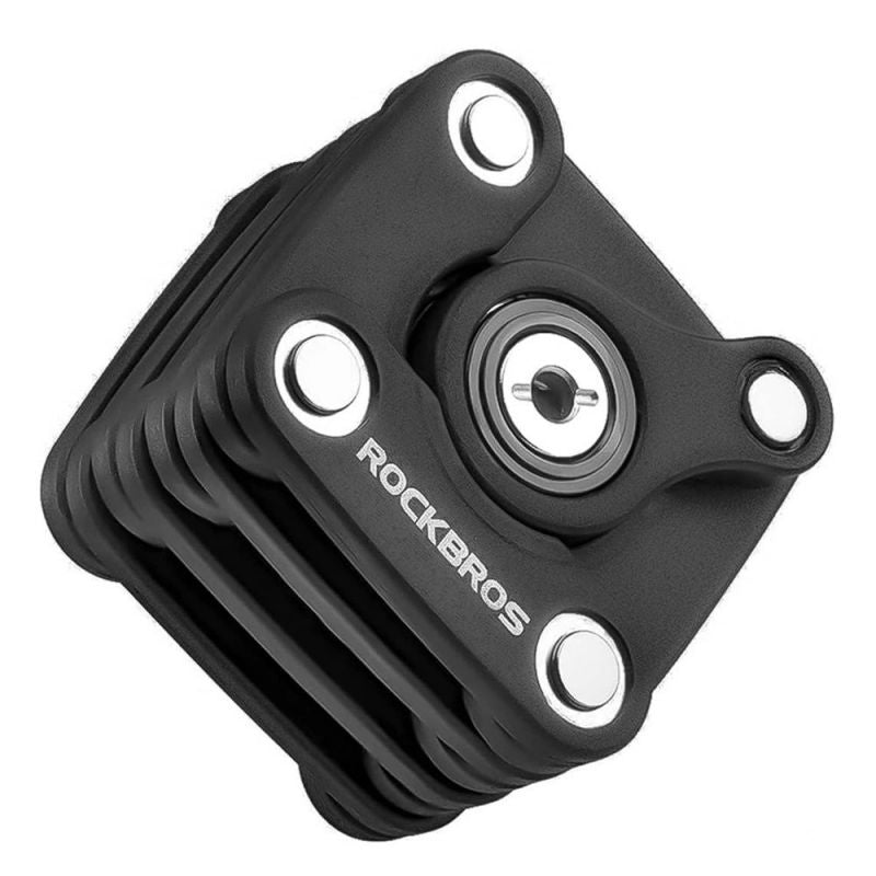 Rockbros WD795 Folding Bike Lock with Key - Black