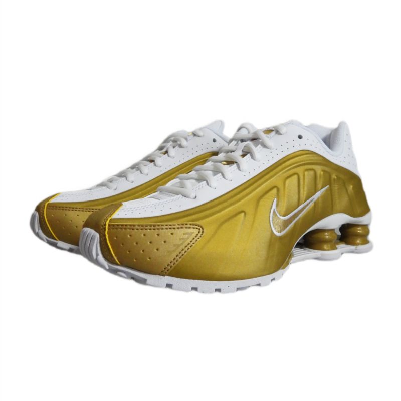 Nike Shox R4 Metallic Gold White (GS) Sports - CW2626-700 arany utcai cipő