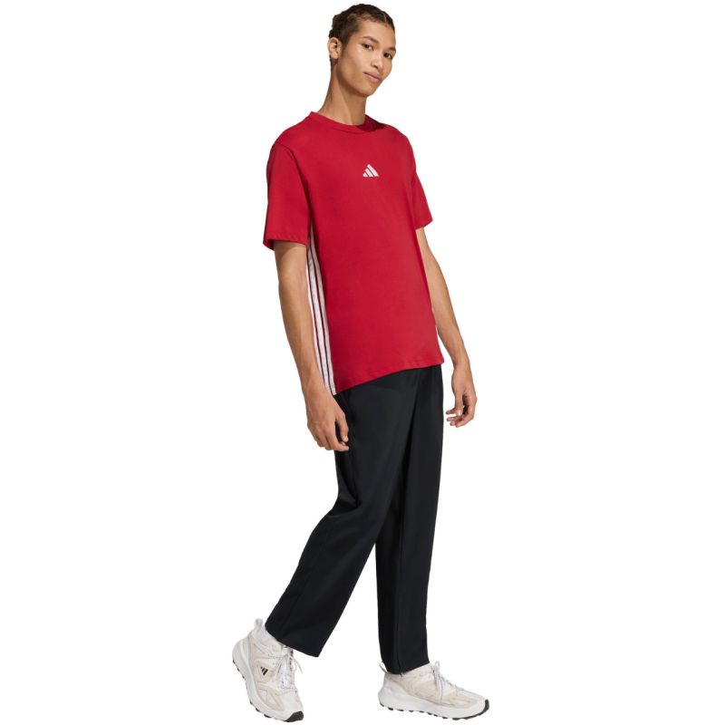 adidas Essentials 3-Stripes Men's T-Shirt Red KD4865 piros póló