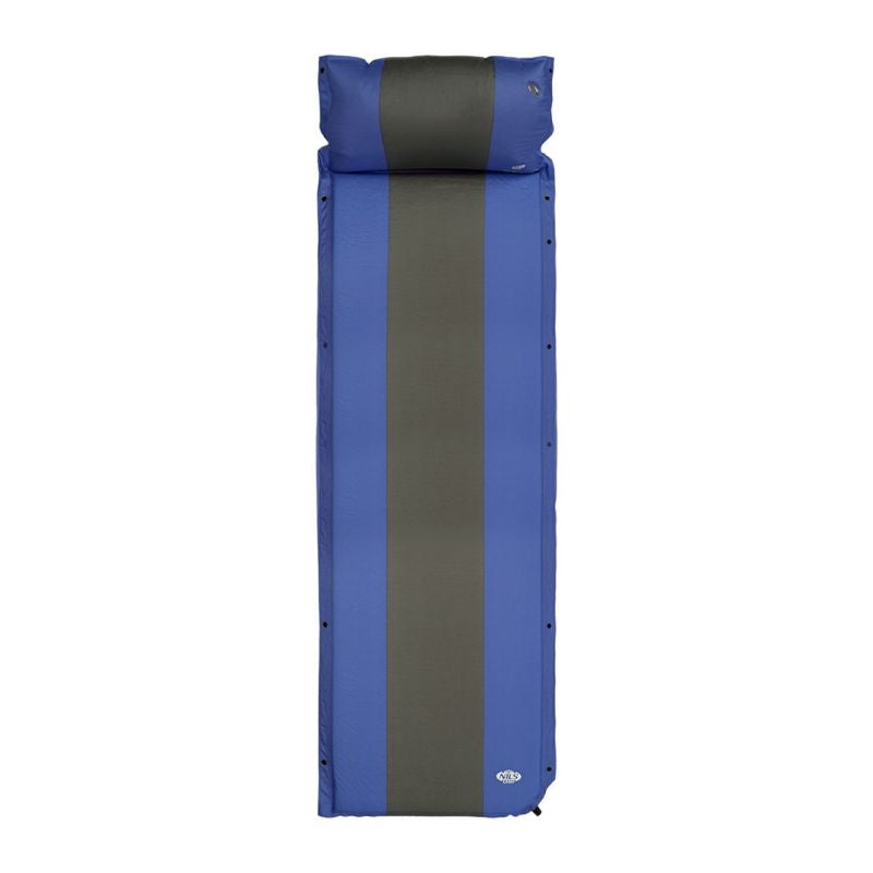 NILS CAMP NC4349 Self-Inflating Mat with Pillow Blue-Gray