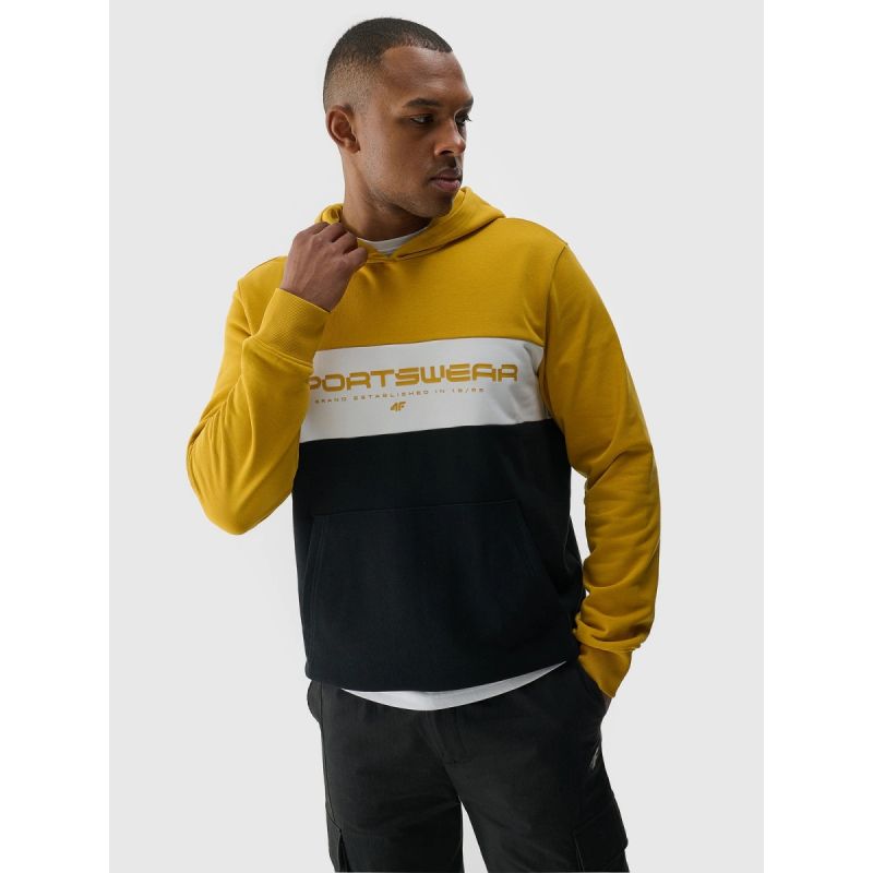 Men's sweatshirt with hood, open, 4F 4FWSS24TSWSM1032-71S kapucnis pulóver