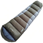 Enero Trip Green-Gray Tourist Sleeping Bag With Compression Camp szürke tourist equipment