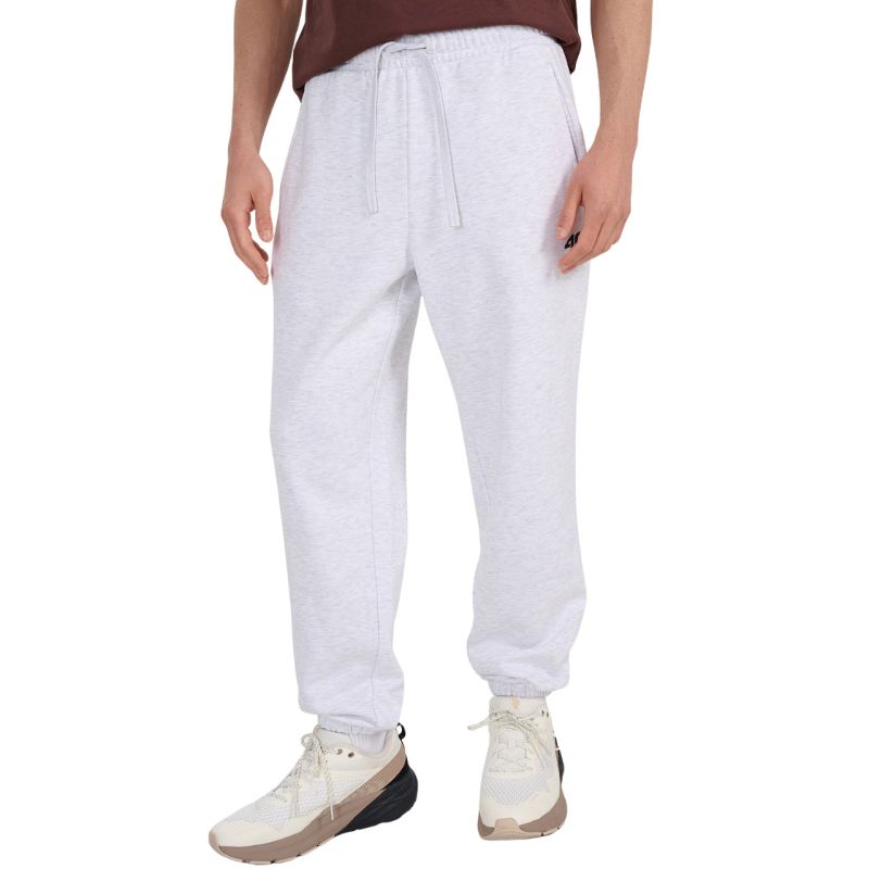 4f Men's trousers CAS M1140 cool light gray melange 4FWMM00TTROM1140 27M Ruházat
