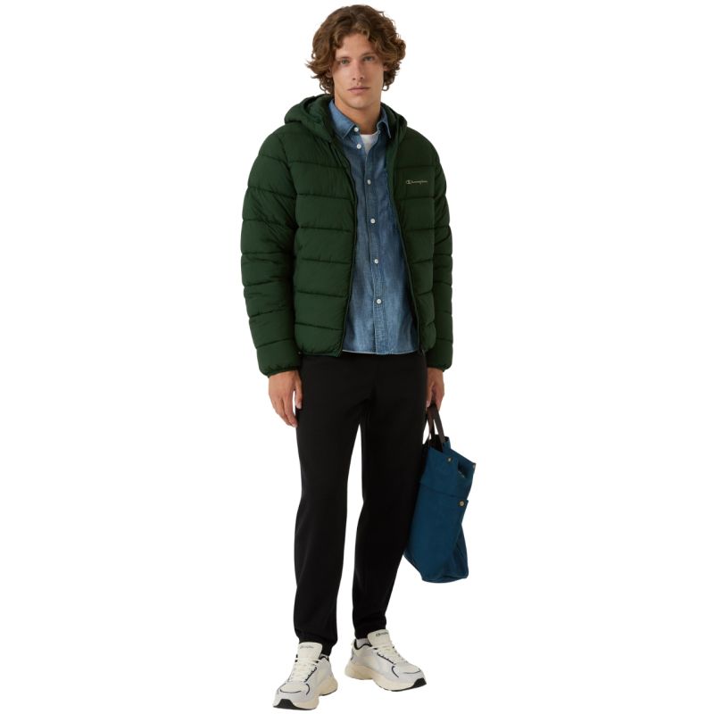 Champion Hooded Jacket Men's Green 221548 GS586