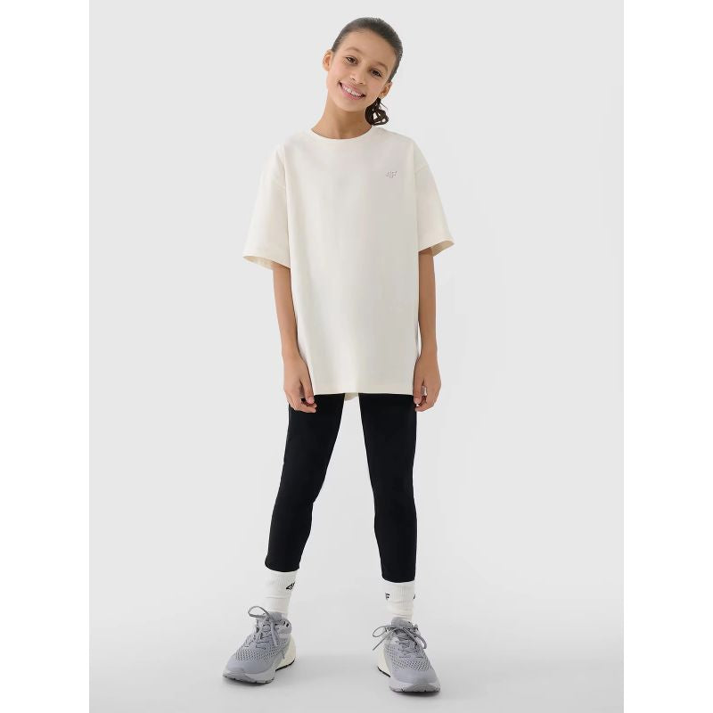 4F Girls' oversize plain T-shirt póló 4FJWSS25TTSHF1851-12S