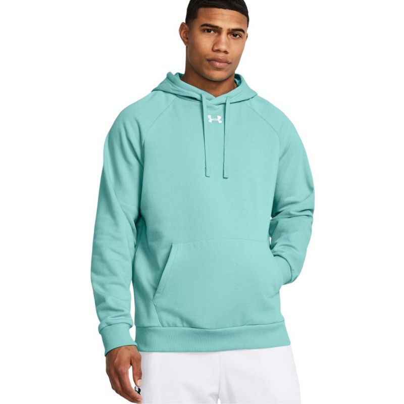 Under Armour Men’s Rival Fleece Hoodie 1379757 482 menta férfi kapucnis pulóver 143595M