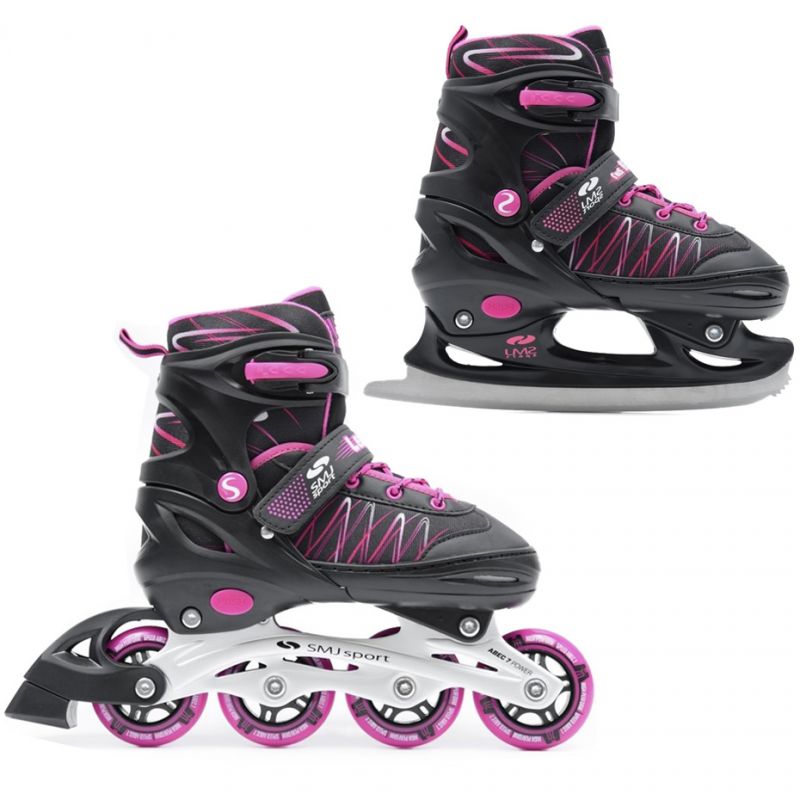 SMJ UT 103 Lea 2in1 roller skates fekete görkorcsolya