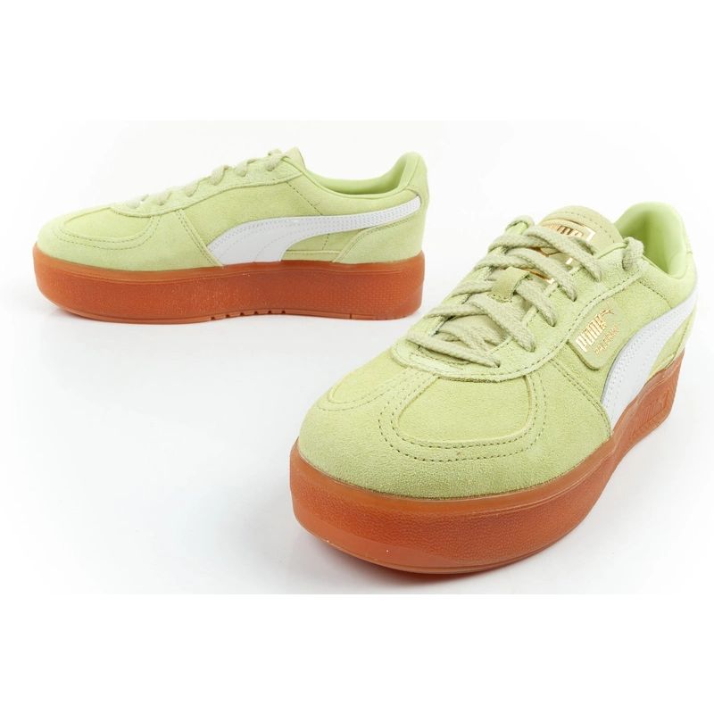 Puma women's sports sneakers Palermo platform fashionable zöld utcai cipő