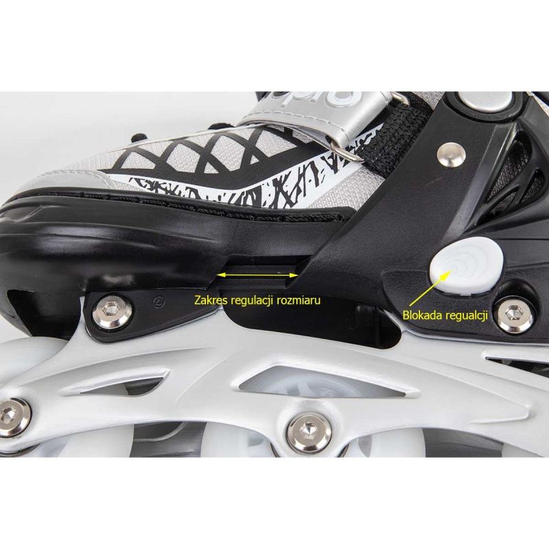 Enero Pro Roller Skates-Roller Skates-Ice Skating 4in1 Led 26-29 Gray szürke skates, roller skates
