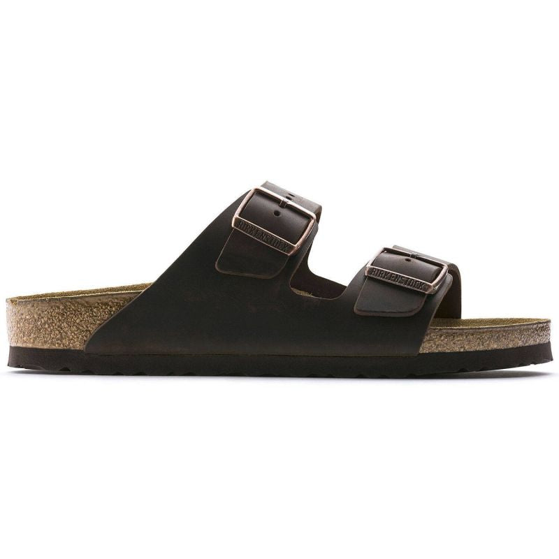 Birkenstock Women's/men's brown Arizona Nubuck Habana narrow flip-flops (52533) cipő