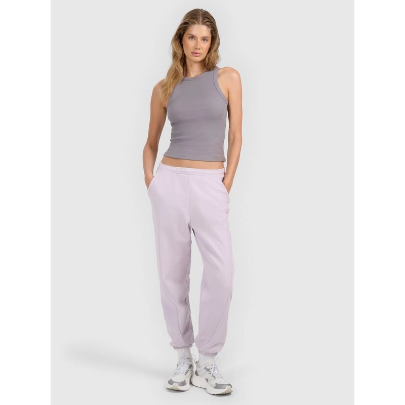 Women's slim ribbed knit top 4F