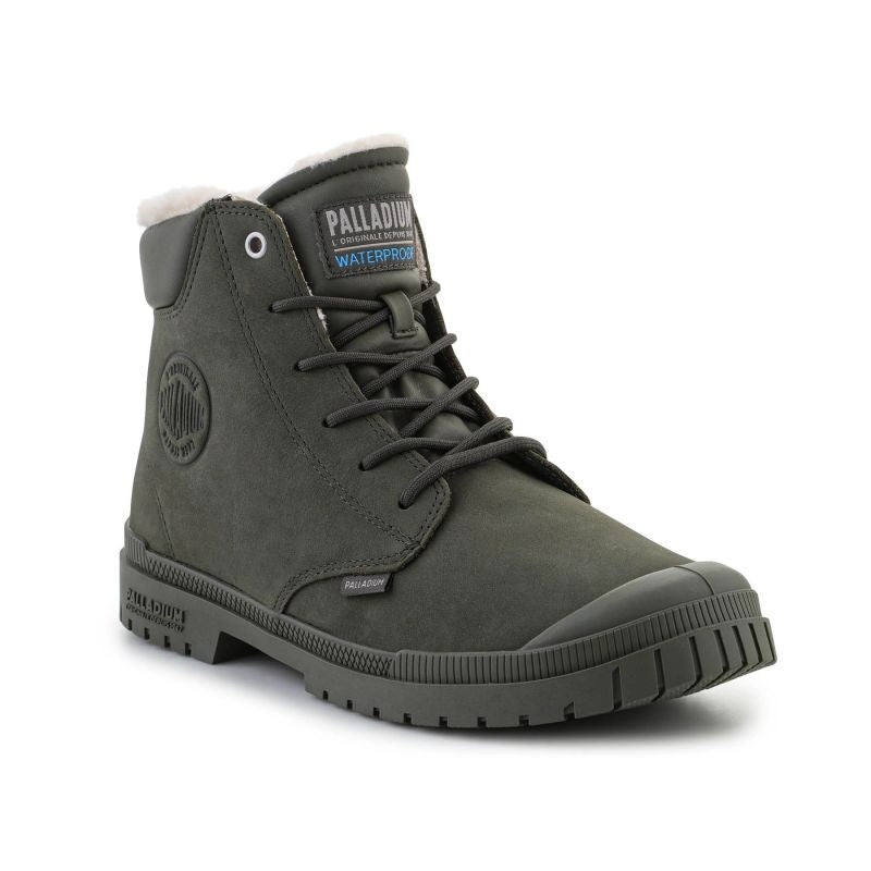 Palladium SP20 Cuff Leather Waterproof WL U 79067-325-M Olive Night shoes Cipő