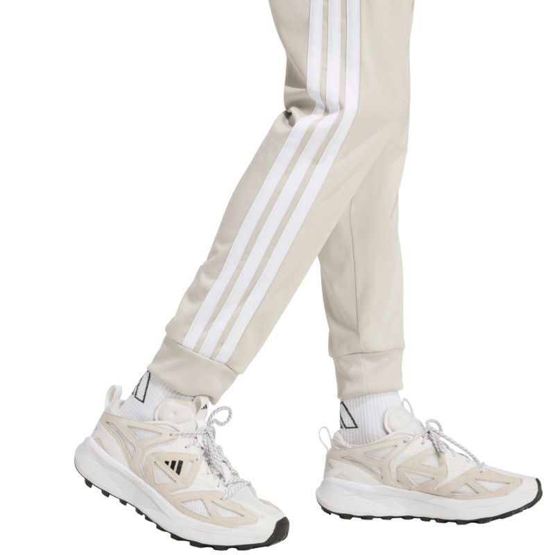 Men's adidas 3-Stripes Tricot Regular Tapered Pants Beige JY7721