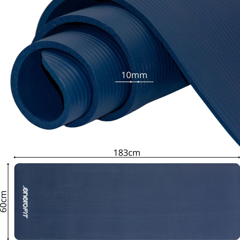 Enero NON-SLIP NBR FITNESS MAT 183 x 60 x 1 CM, + CARRY BAG FIT kék edzőfelszerelés GSP-1066509